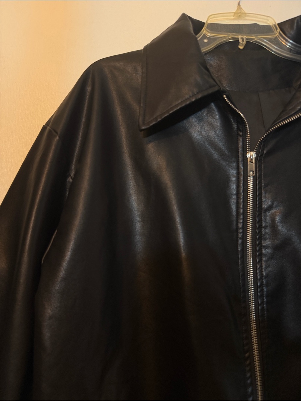 Dazy Black Faux Leather Bomber Jacket - Picture 3 of 6
